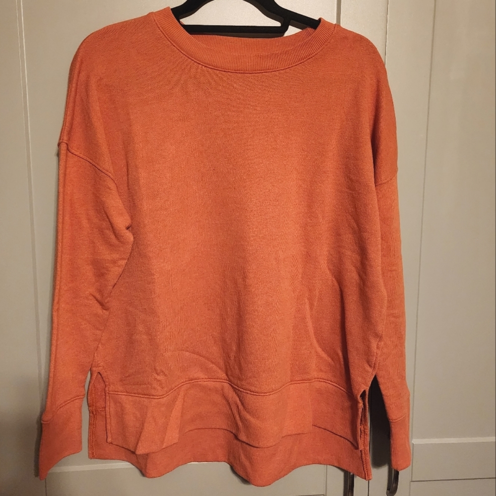 Salmon/coral Time & Tru Sweater